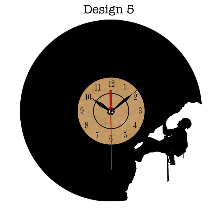 Vinyl Record Wall Clock for Adventure-Inspired Decor