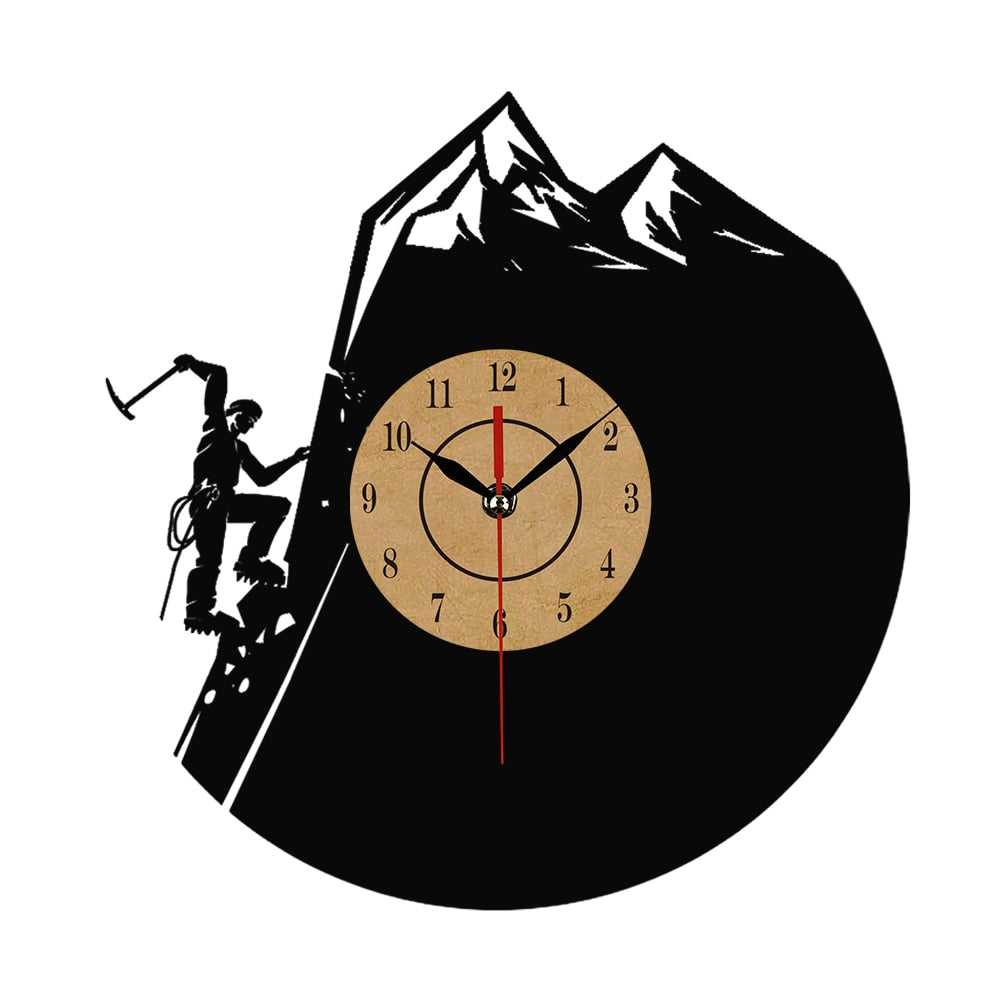 Vinyl Record Wall Clock for Adventure-Inspired Decor