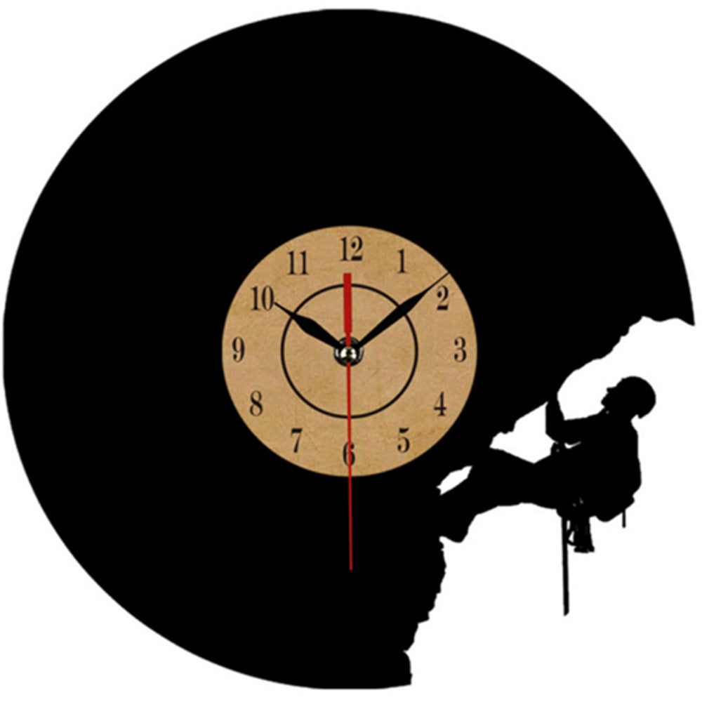 Vinyl Record Wall Clock for Adventure-Inspired Decor