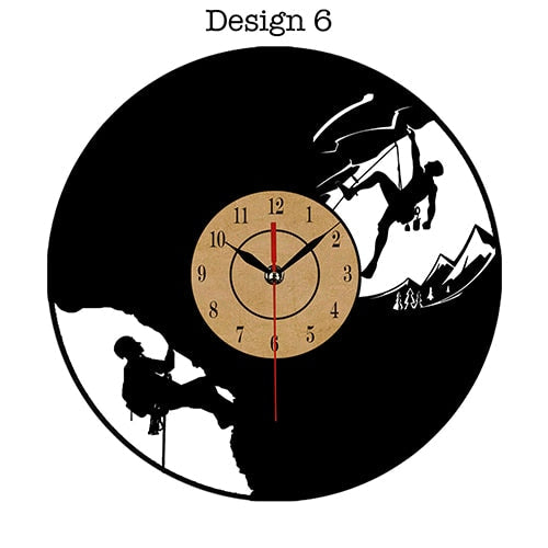 Vinyl Record Wall Clock for Adventure-Inspired Decor