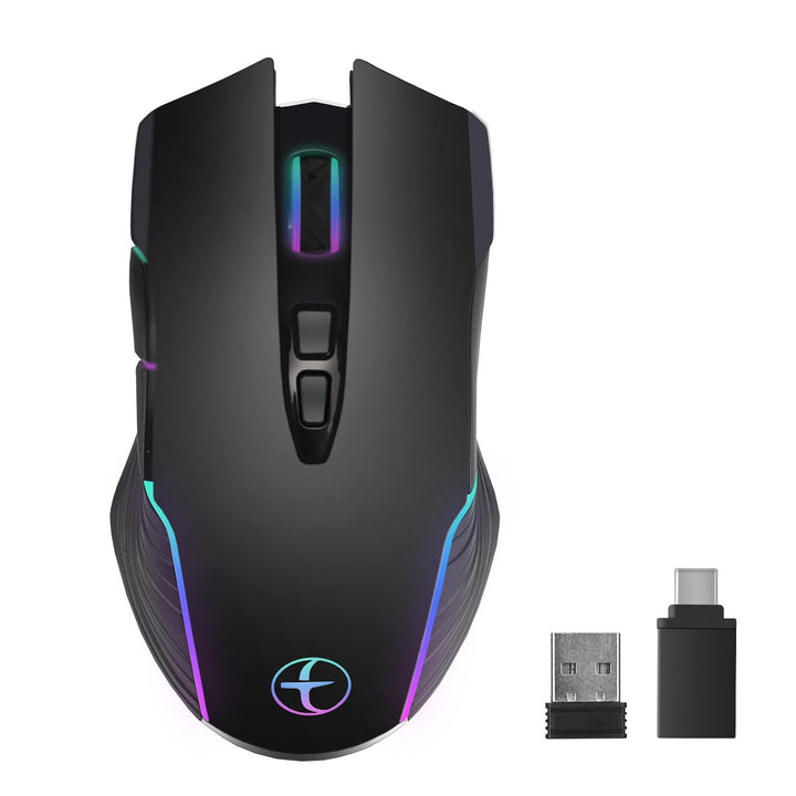 Wireless Mouse Jiggler with Quiet Clicks and RGB Light