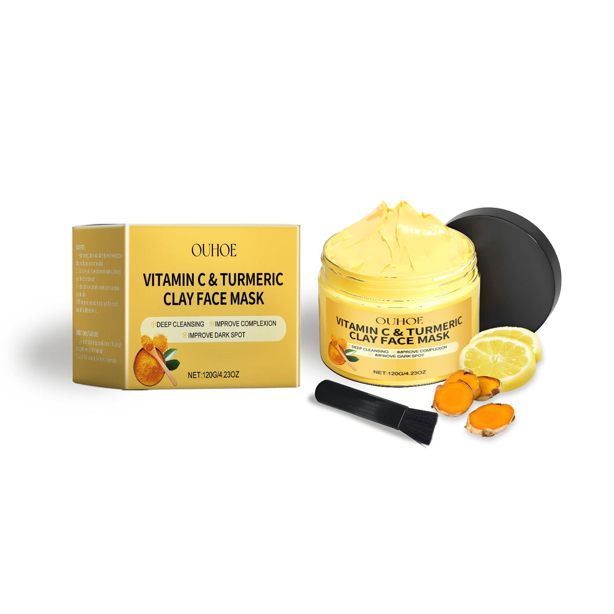 Vitamin C Turmeric Clay Face Mask for Brighter Skin