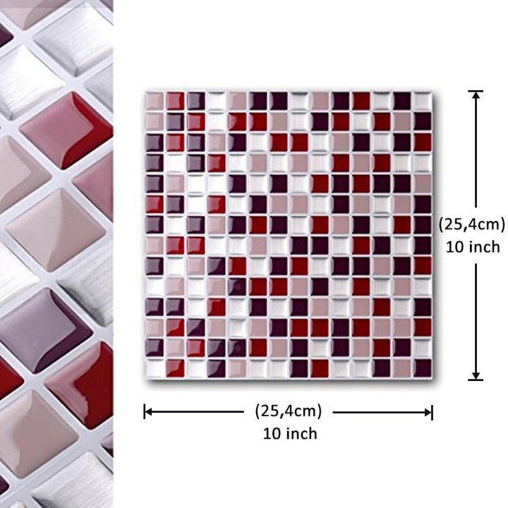 Peel-and-Stick Mosaic Tile Wall Decals | Glossy DIY