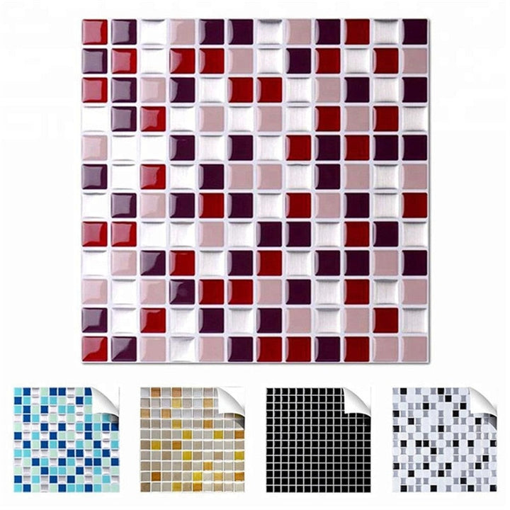 Peel-and-Stick Mosaic Tile Wall Decals | Glossy DIY