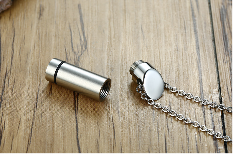 Memorial Ashes Necklace - Stainless Steel Keepsake