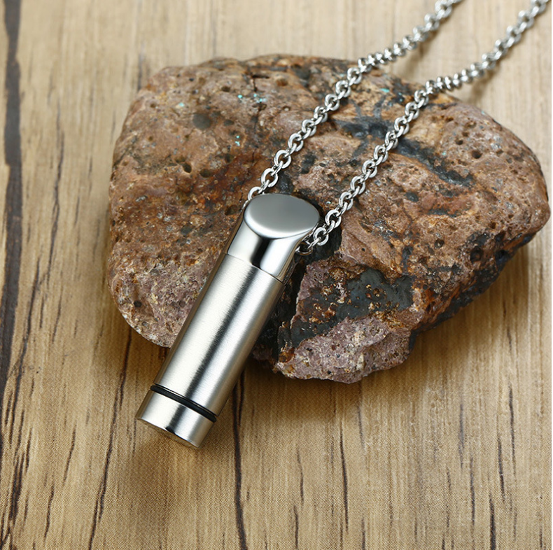 Memorial Ashes Necklace - Stainless Steel Keepsake