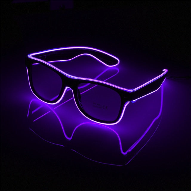 Voice Control LED Glasses – Glow Party Sunglasses