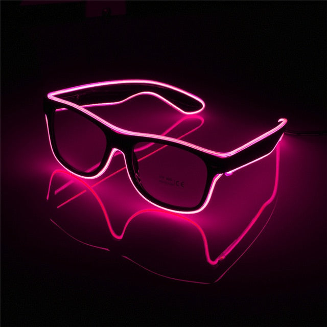 Voice Control LED Glasses – Glow Party Sunglasses