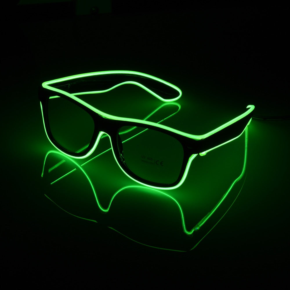 Voice Control LED Glasses – Glow Party Sunglasses
