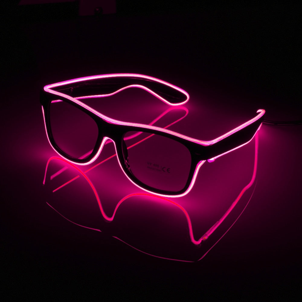 Voice Control LED Glasses – Glow Party Sunglasses