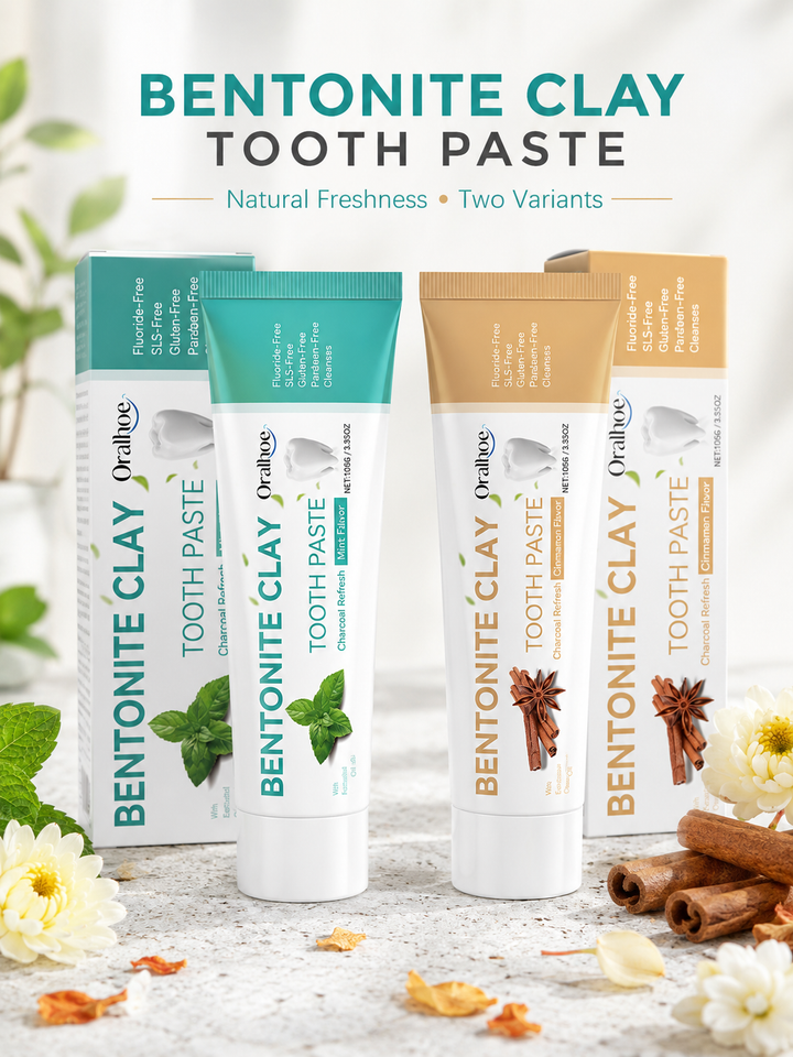 Volcanic Ash Bentonite Toothpaste – Whitens & Removes Stains
