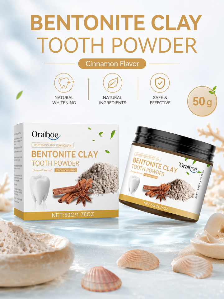 Natural Tooth Powder for Whitening — Volcanic Bentonite