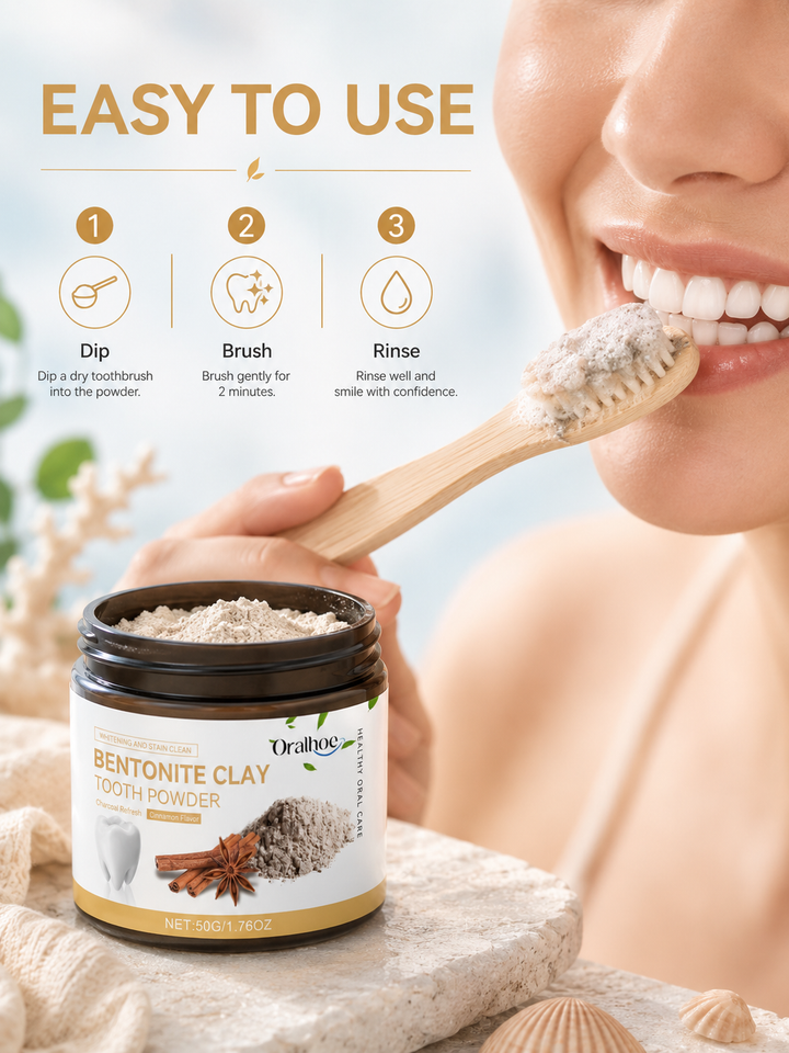 Natural Tooth Powder for Whitening — Volcanic Bentonite
