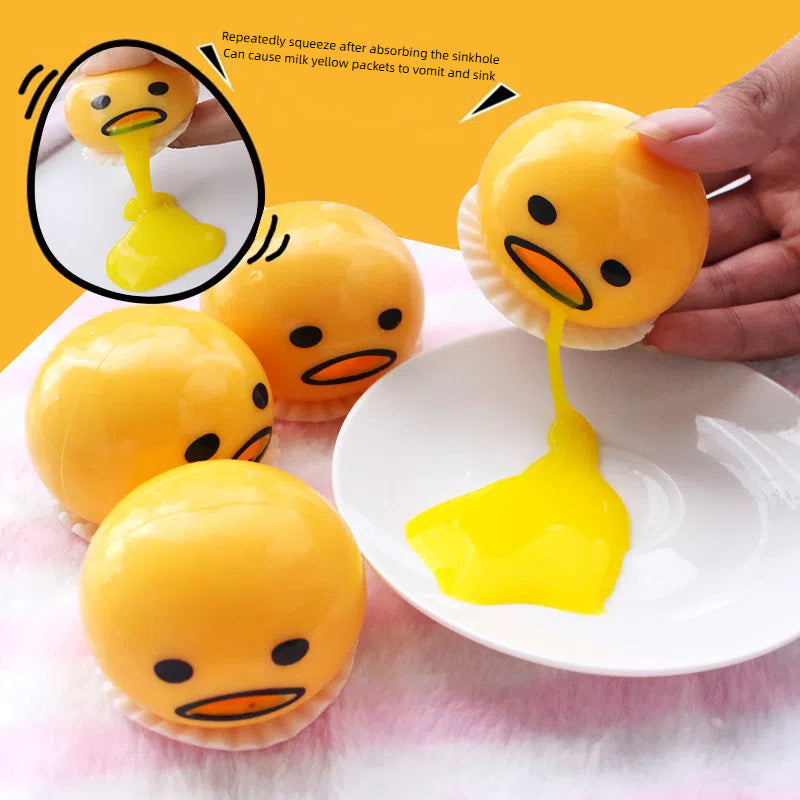 Vomit Egg Yolk Stress Relief Toy With Stretchy Fun Novelty