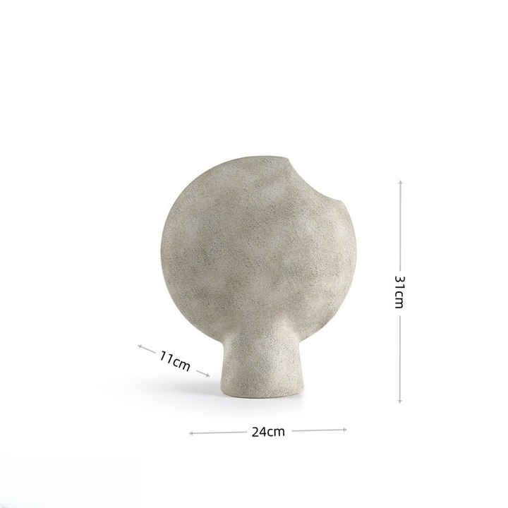 Wabi-Sabi Ceramic Vase for Nordic Minimalist Decor