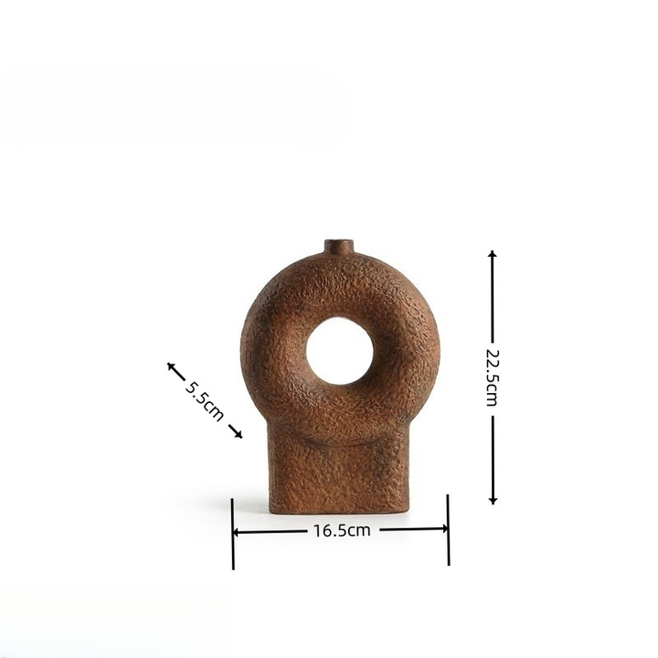 Wabi-Sabi Ceramic Vase for Nordic Minimalist Decor