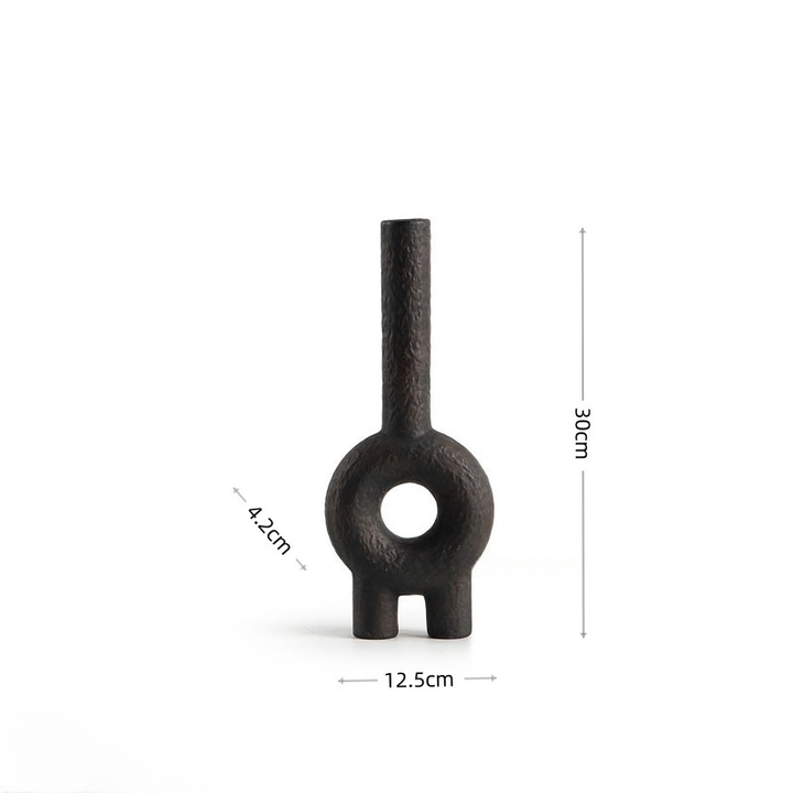 Wabi-Sabi Ceramic Vase for Nordic Minimalist Decor