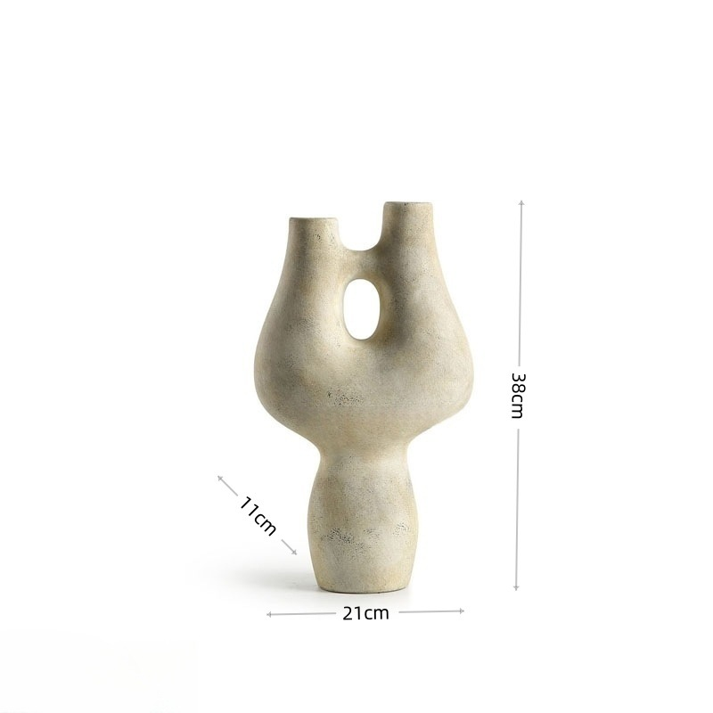 Wabi-Sabi Ceramic Vase for Nordic Minimalist Decor