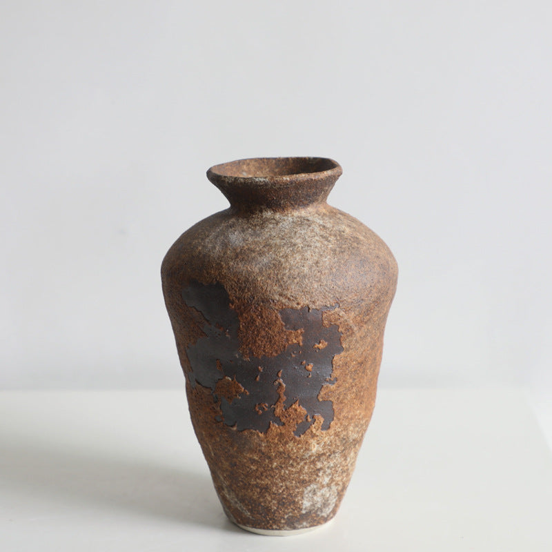 Wabi-Sabi Ceramic Vase for Rustic, Zen Home Interiors