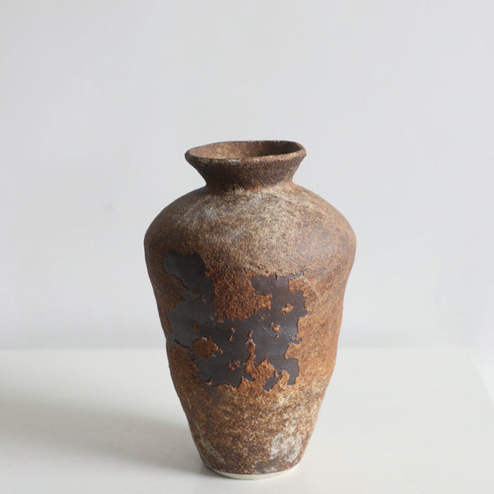Wabi-Sabi Ceramic Vase for Rustic, Zen Home Interiors