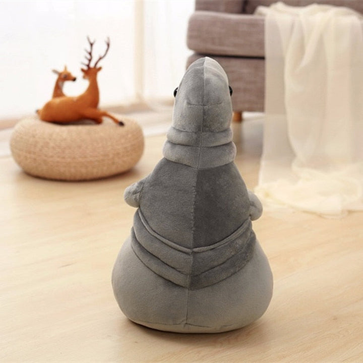 Gray Blob Plush Toy for Quirky Meme-Inspired Decor