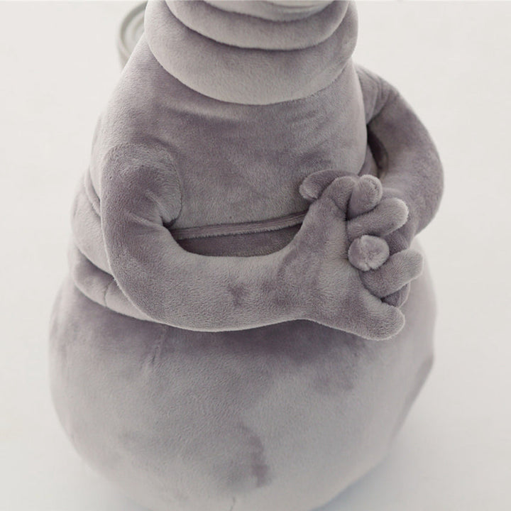 Gray Blob Plush Toy for Quirky Meme-Inspired Decor