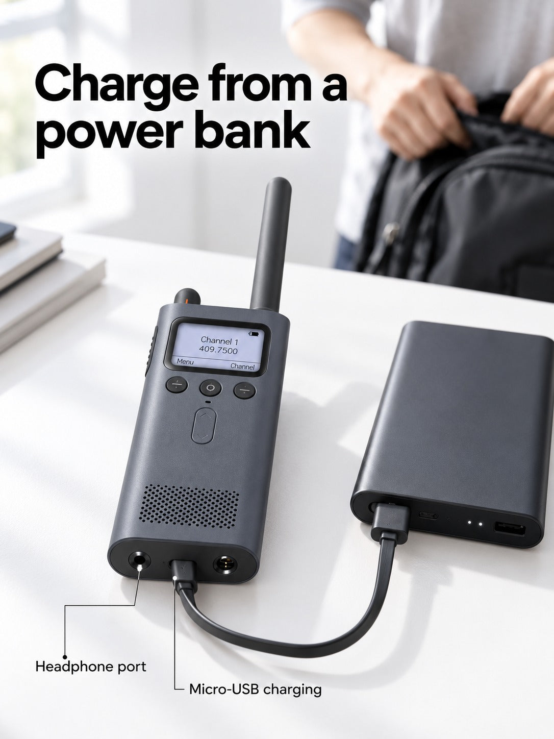 Walkie Talkie with App Map Tracking and 8-Day Standby