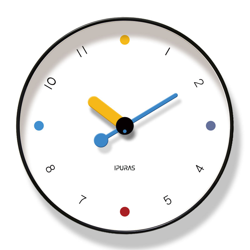 Modern Wall Clock for Easy Reading and Colorful Style