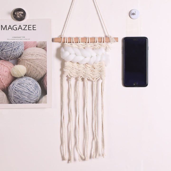 Hand-Woven Wall Tapestry for Cozy Bedroom Texture