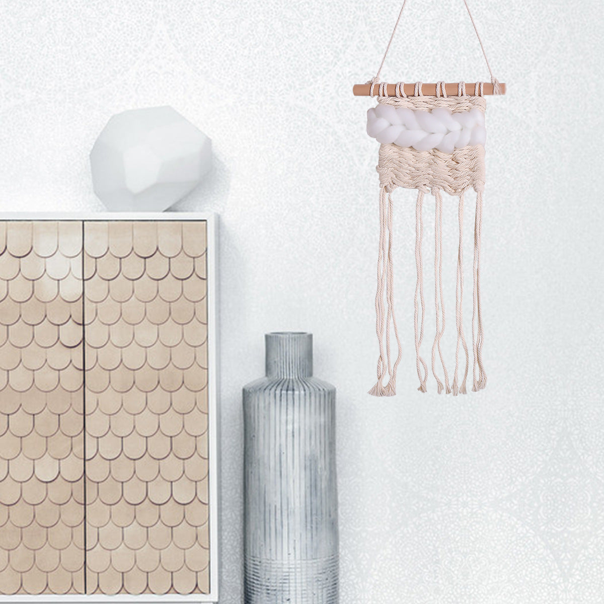 Hand-Woven Wall Tapestry for Cozy Bedroom Texture
