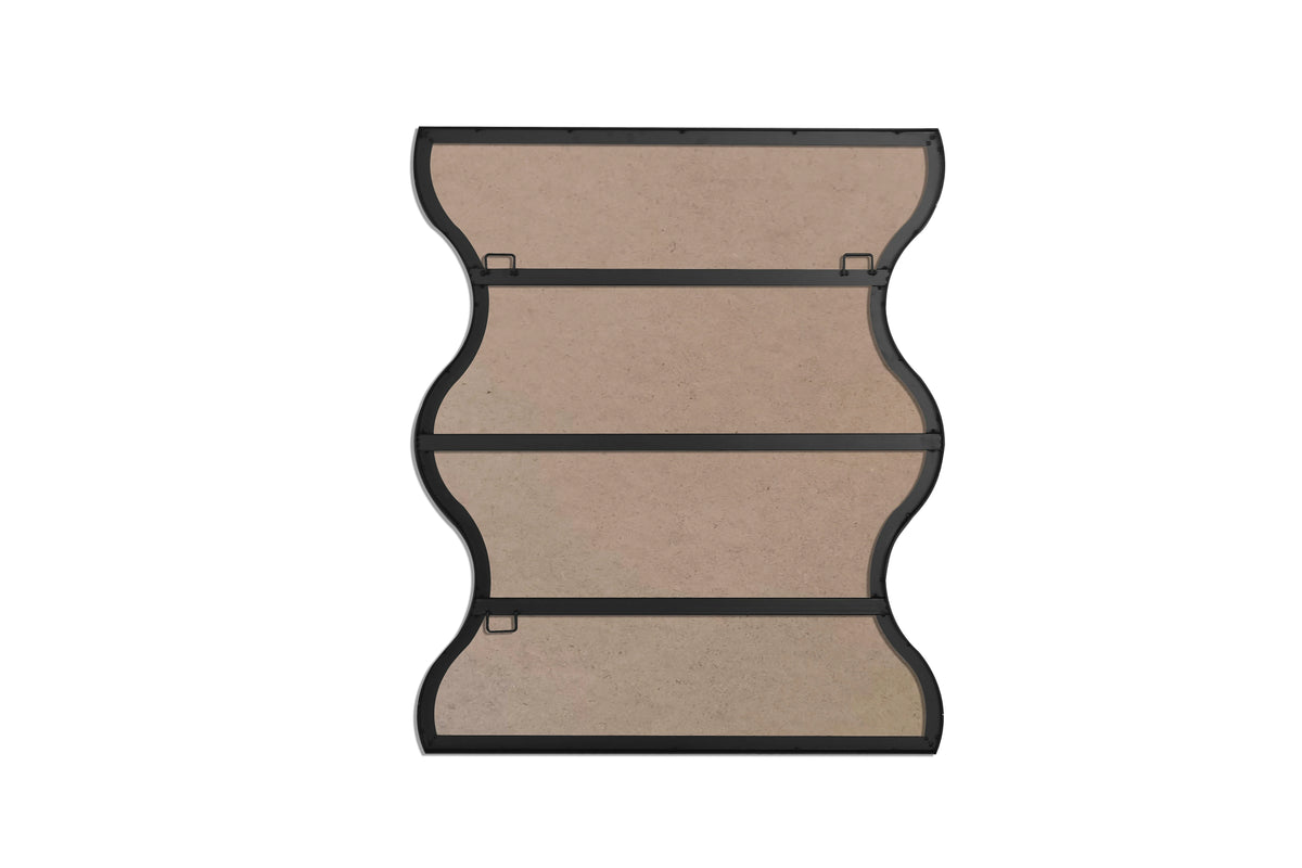 Wavy Edge Wall Mirror 30x35 Metal Framed Vanity Mirror