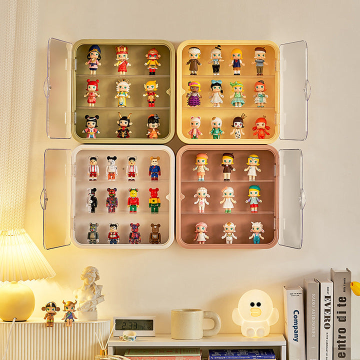 Wall-Mounted Blind Box Display Case With Dust Cover