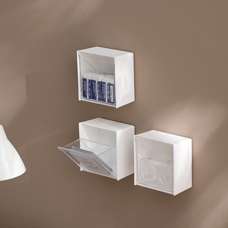 Wall Mounted Dust Proof Storage Box for Cotton Swabs