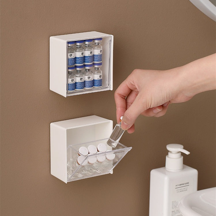 Wall Mounted Dust Proof Storage Box for Cotton Swabs