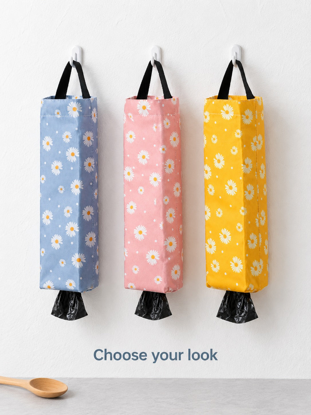 Wall-Mounted Fabric Trash Bag Dispenser for Tidy Storage
