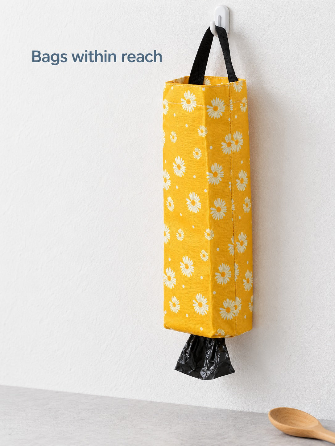 Wall-Mounted Fabric Trash Bag Dispenser for Tidy Storage
