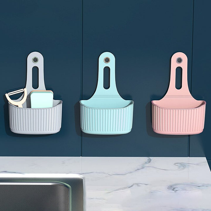 Wall Mounted Sink Sponge Holder with Snap-On Hanger
