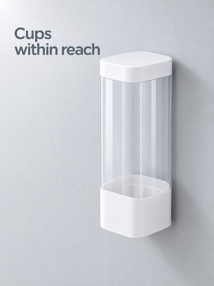 Wall Mounted Paper Cup Dispenser, No Drilling Needed