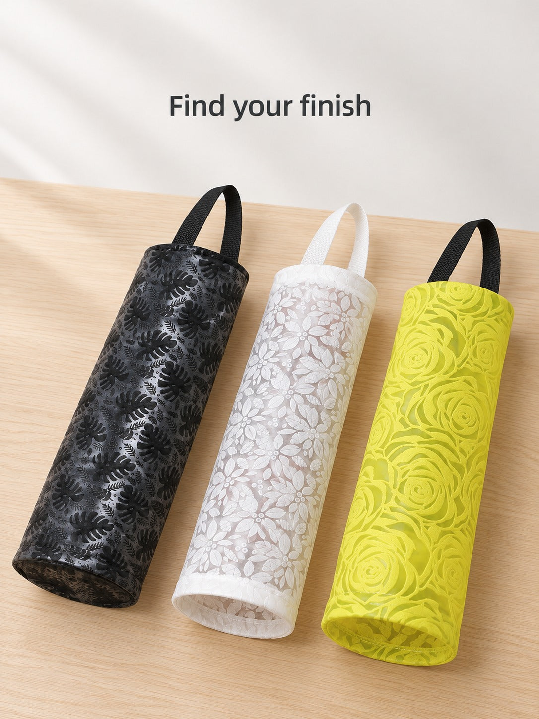 Wall Mounted Plastic Bag Holder for Kitchen Storage