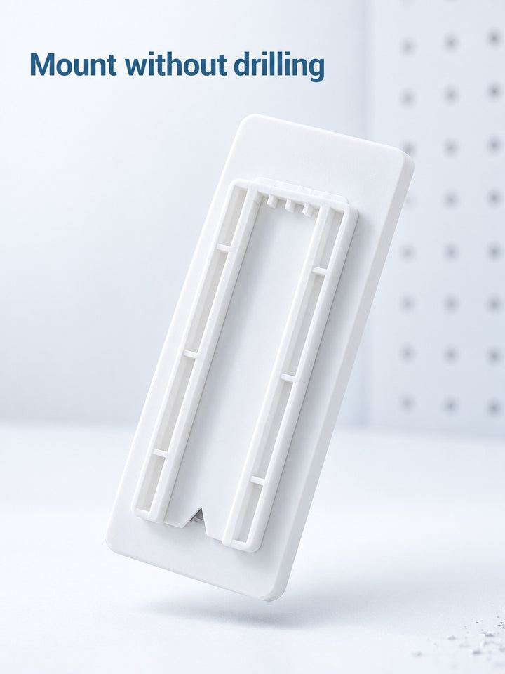Wall-Mounted Power Strip: No-Drill Adhesive Wall Mount