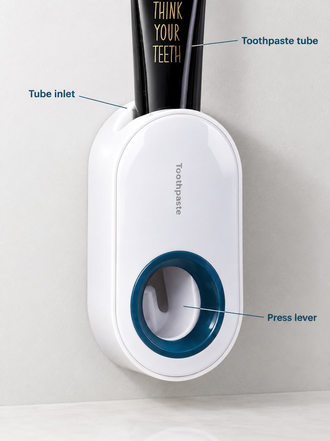 Wall-Mounted Toothpaste Dispenser With Toothbrush Holder