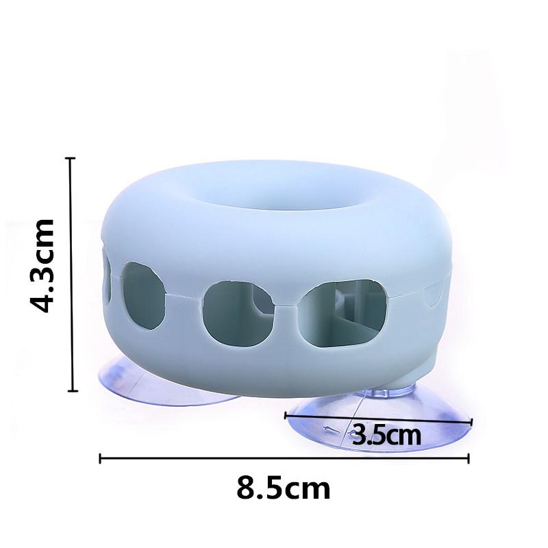 Wall Suction Toothbrush Holder, Four-Slot Bathroom Organizer