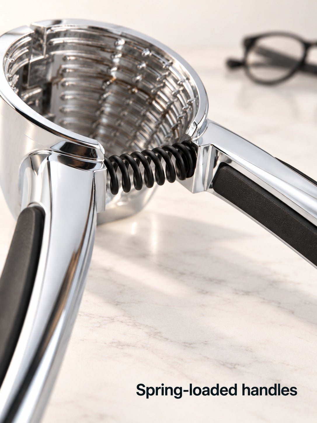 Walnut Cracker for Clean Whole Halves, Chrome Zinc Alloy