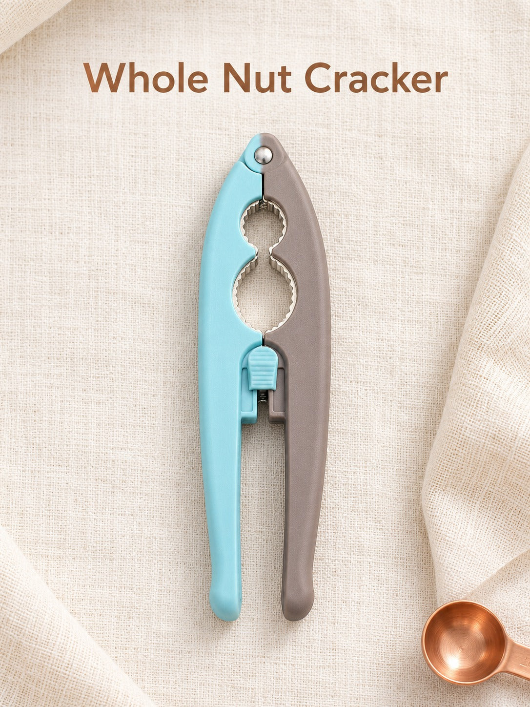 Walnut Cracker Clip with Serrated Jaws for Whole Nuts