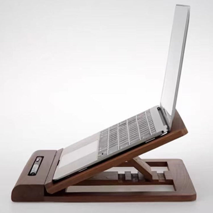 Foldable Solid Walnut Laptop Stand for Desk & Travel