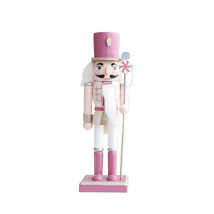 Wooden Nutcracker Ornament for Pastel Christmas Decor