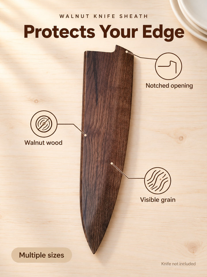 Walnut Wooden Knife Sheath for Gyuto and Chef Knives
