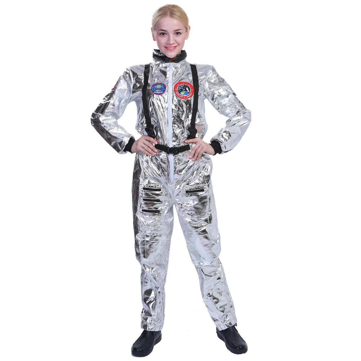Silver Astronaut Jumpsuit Costume - Sci-Fi Space Suit