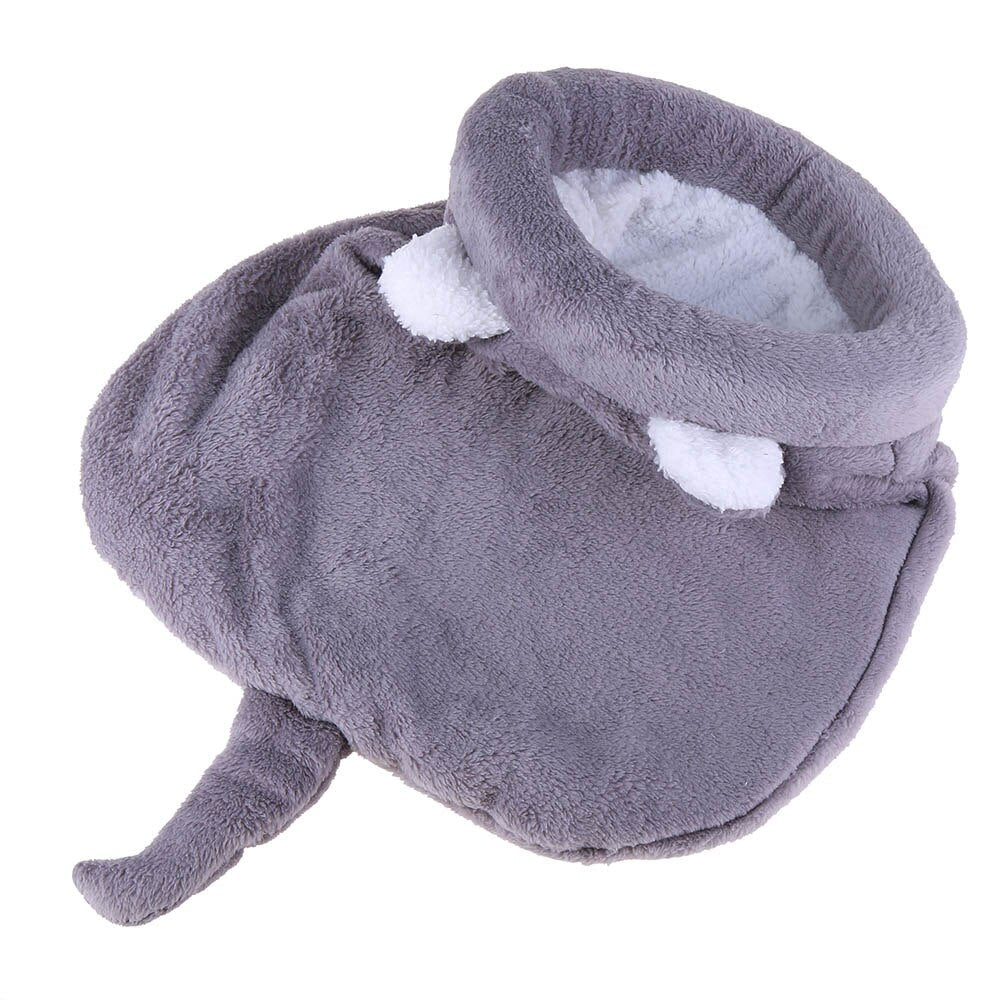 Enclosed Coral Fleece Cat Bed for Warm, Cozy Naps