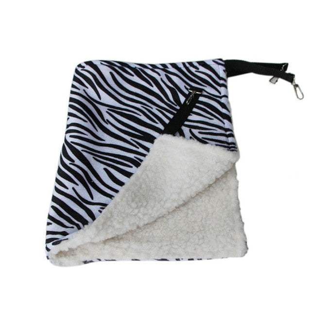 Warm Hanging Cat Bed for Cages, Winter Cozy Hammock